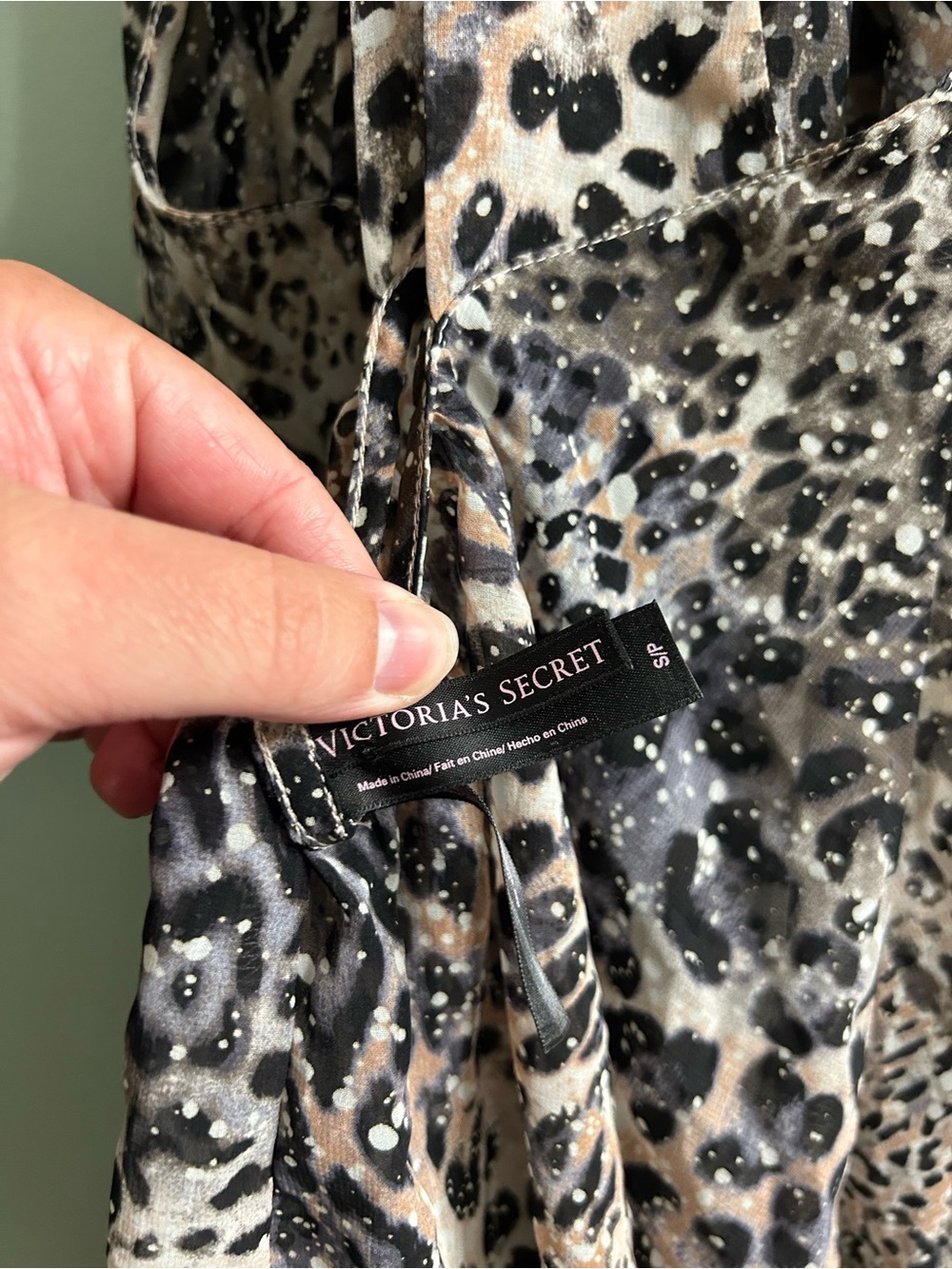 NWOT Victoria’s Secret Y2K animal print bedazzled tie back lingerie slip - Picture 8 of 11